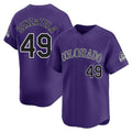 harde C.Rockies #49 Antonio Senzatela Player Purple Limited Home Stitched Jerseys