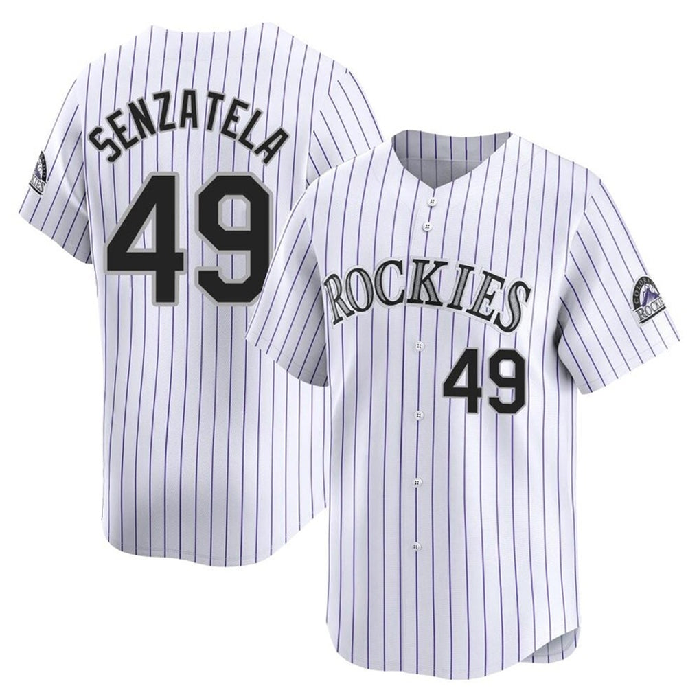 harde C.Rockies #49 Antonio Senzatela Player White Limited Home Stitched Jerseys