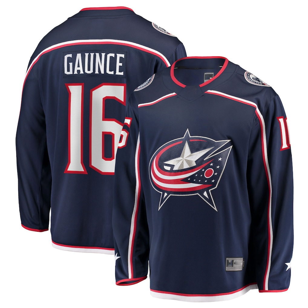 harde CB.Jackets #16 Brendan Gaunce Navy Home Breakaway Jersey