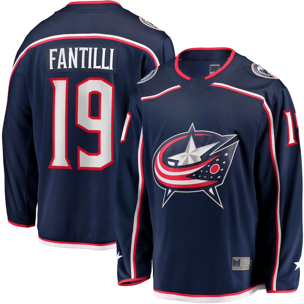 harde CB.Jackets #19 Adam Fantilli Navy Home Premium Jersey
