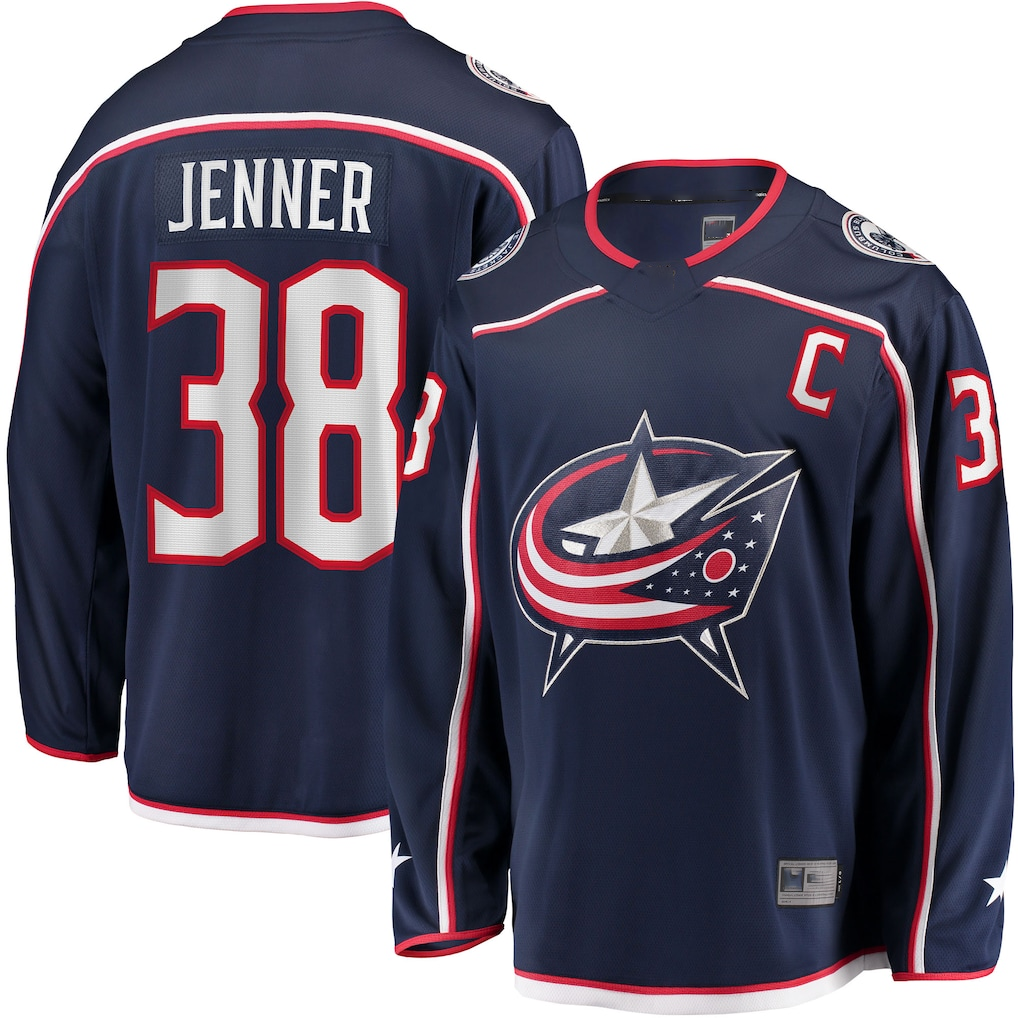 harde CB.Jackets #34 Cole Sillinger Navy Home Breakaway Player Jersey
