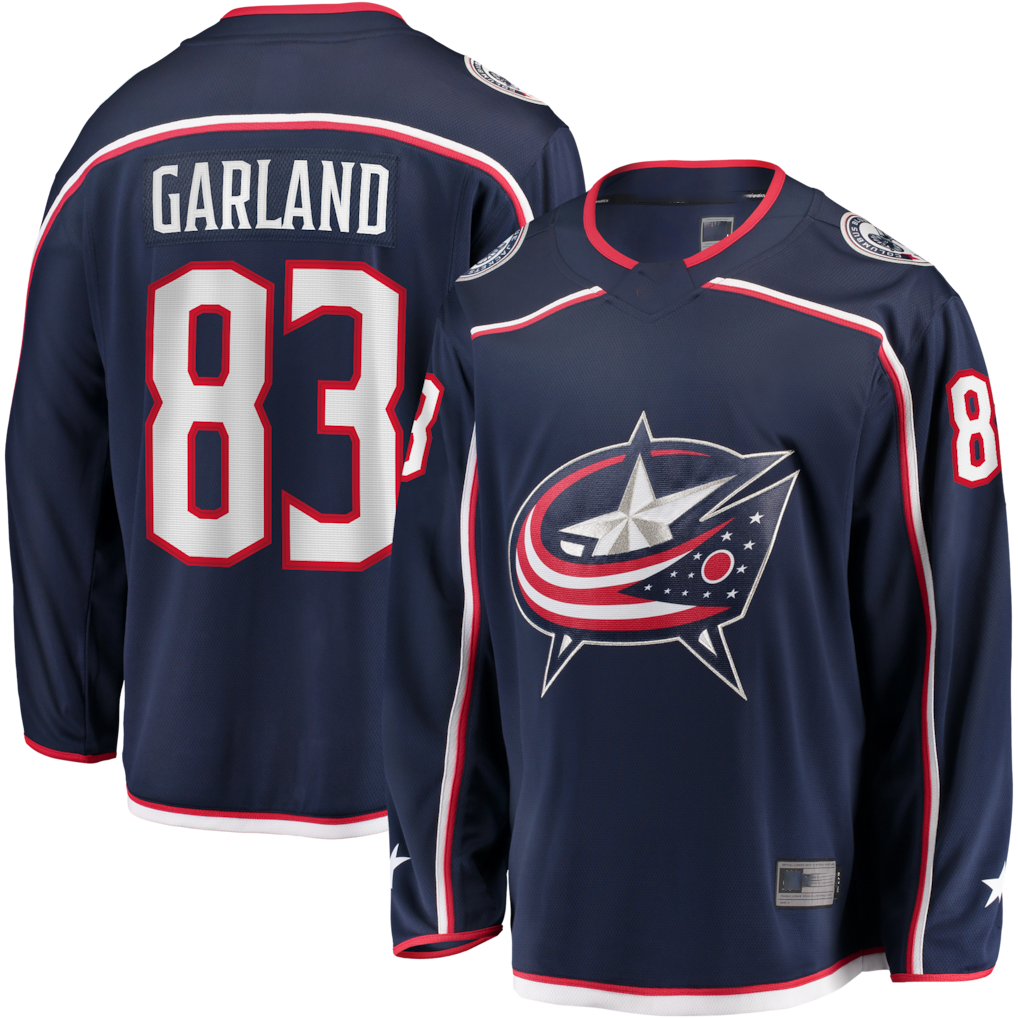 harde CB.Jackets #83 Conor Garland Navy Home Breakaway Jersey