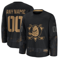 harde Custom A.Ducks Black 2024 Military Appreciation Practice Jerseys