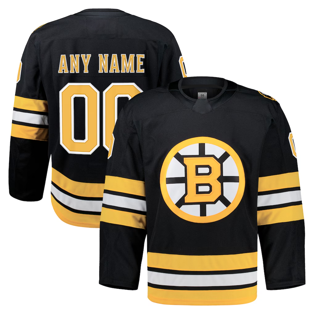 harde Custom B.Bruins Black Home Authentic Pro Stitched Jerseys