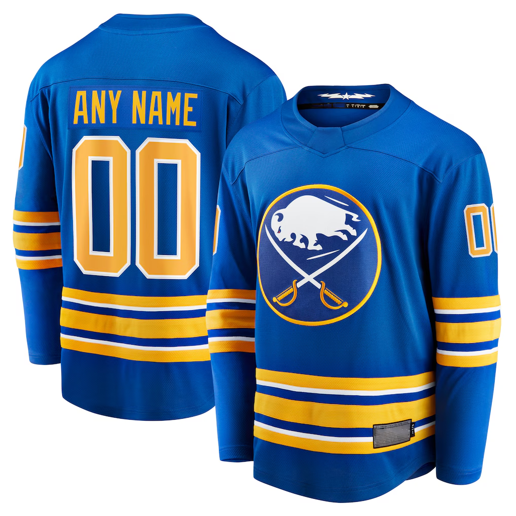 harde Custom B.Sabres Royal Home Breakaway Stitched Jerseys