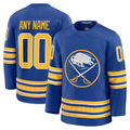 harde Custom B.Sabres Royal Home Premium Stitched Jerseys
