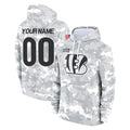 harde Custom C.Bengals Arctic Camo Salute to Service Pullover Hoodie Limited Any Name & Numbers Stitched Jerseys