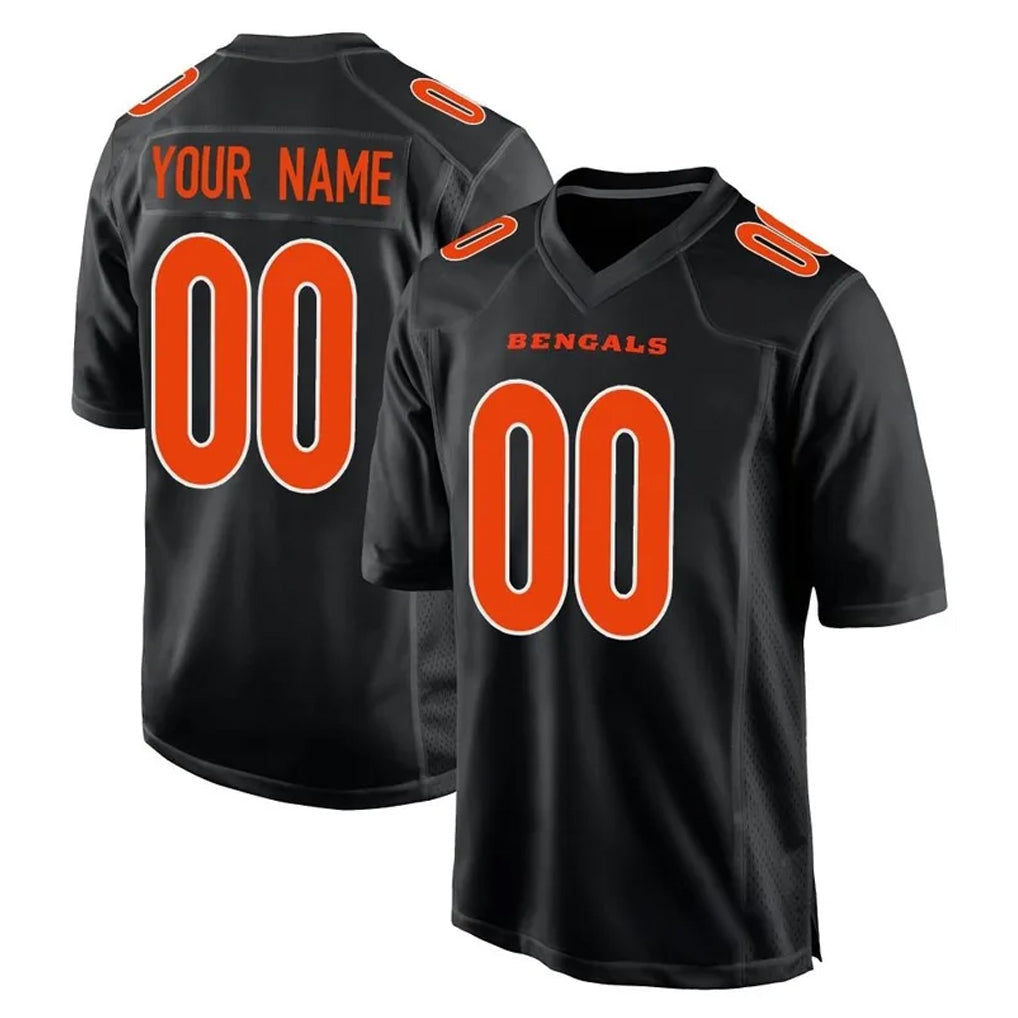 harde Custom C.Bengals Black Fashion Game Any Name & Numbers Stitched Jerseys
