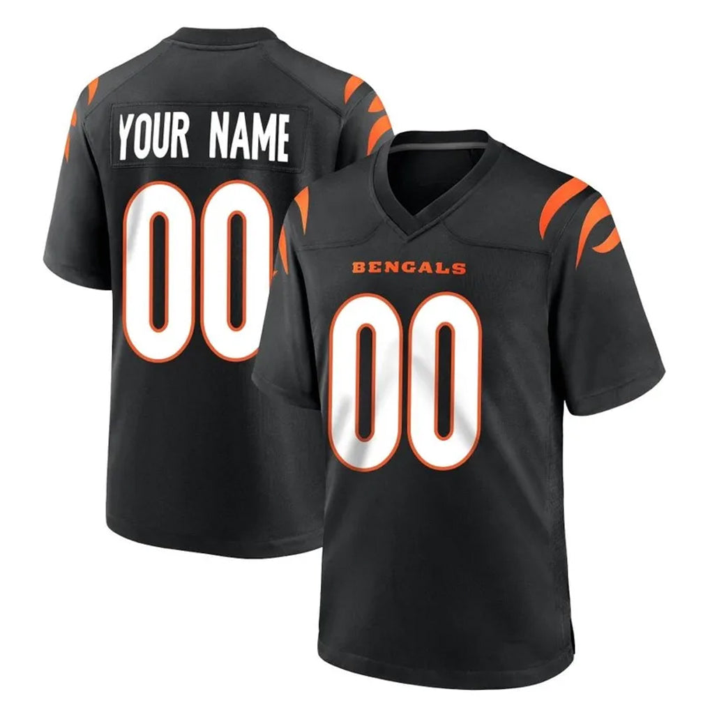 harde Custom C.Bengals Black Home Game Any Name & Numbers Stitched Jerseys