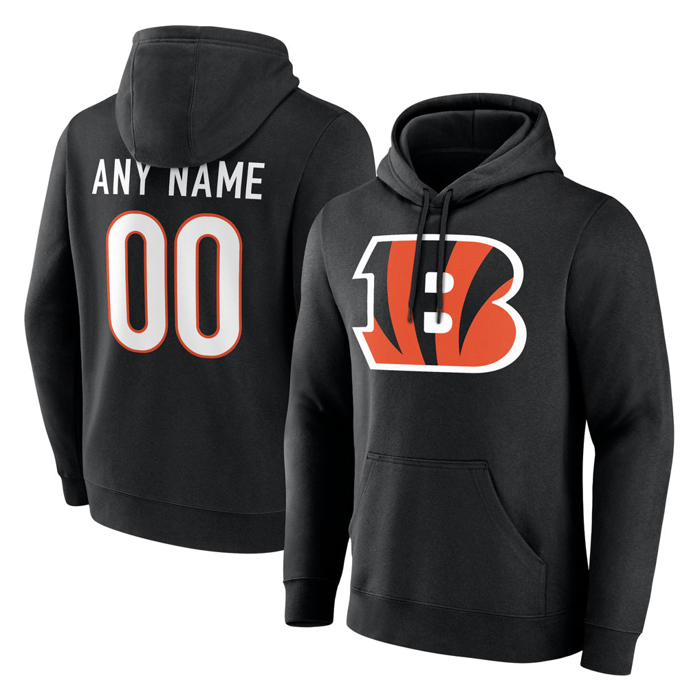 harde Custom C.Bengals Black Long Sleeve Hoodie Any Name & Numbers Stitched Jerseys