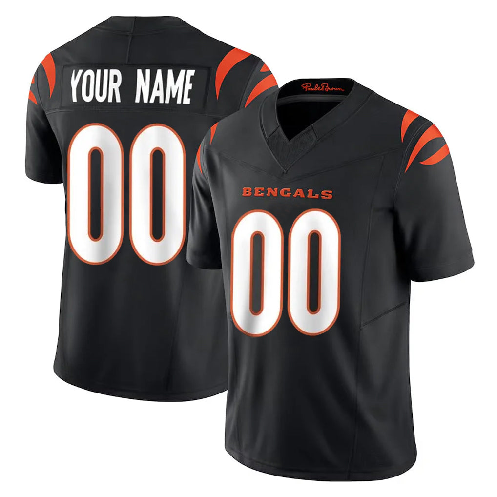 harde Custom C.Bengals Black Vapor F.U.S.E. Limited Home Game Any Name & Numbers Stitched Jerseys