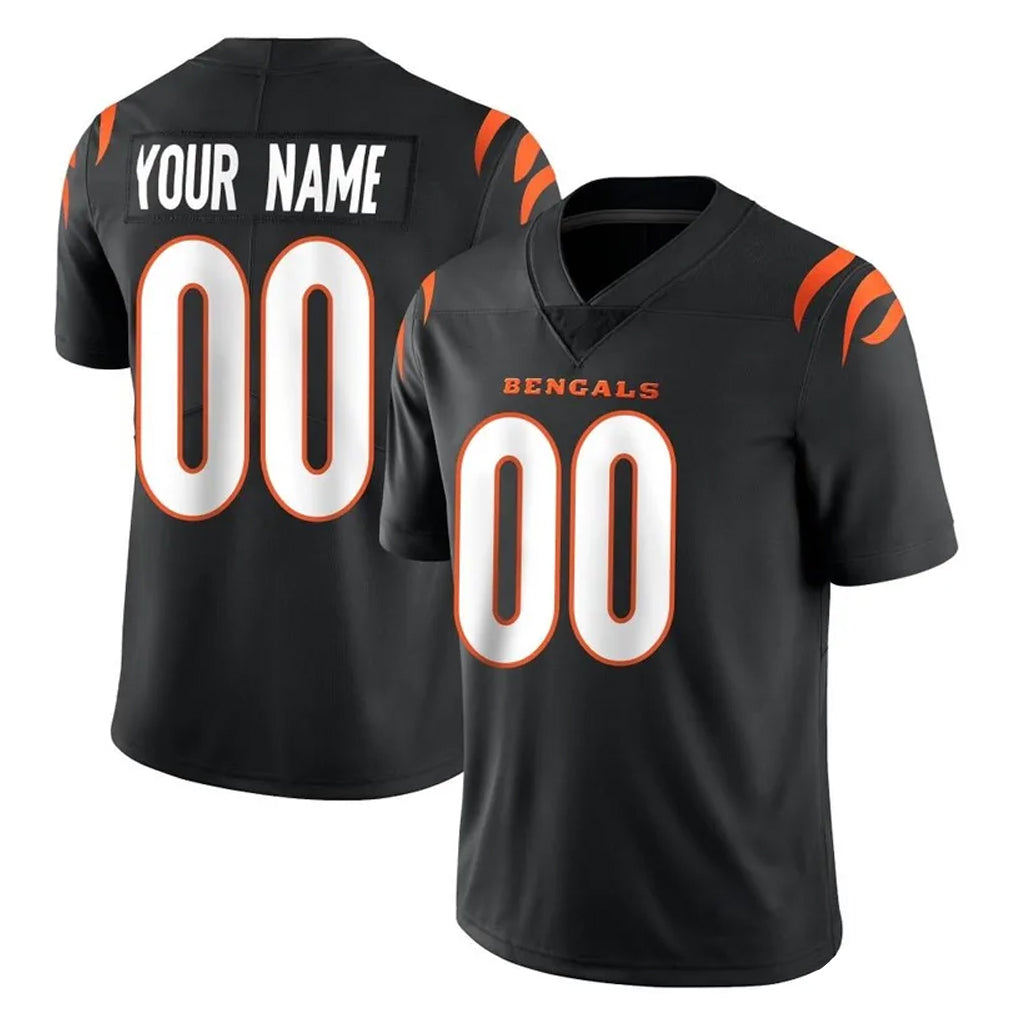 harde Custom C.Bengals Black Vapor Untouchable Limited Home Game Any Name & Numbers Stitched Jerseys