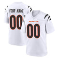 harde Custom C.Bengals White Home Game Any Name & Numbers Stitched Jerseys
