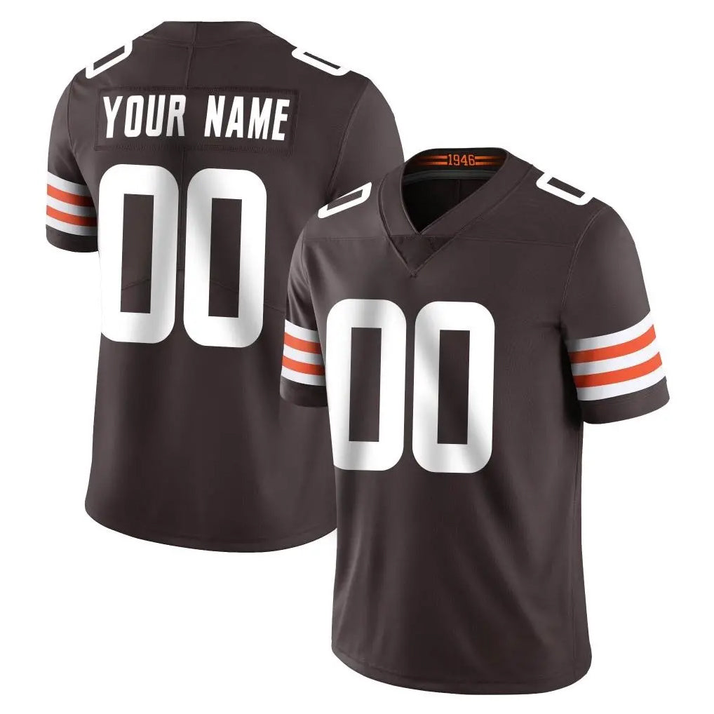 harde Custom C.Browns Brown Color Vapor Untouchable Limited Home Game Any Name & Numbers Stitched Jerseys