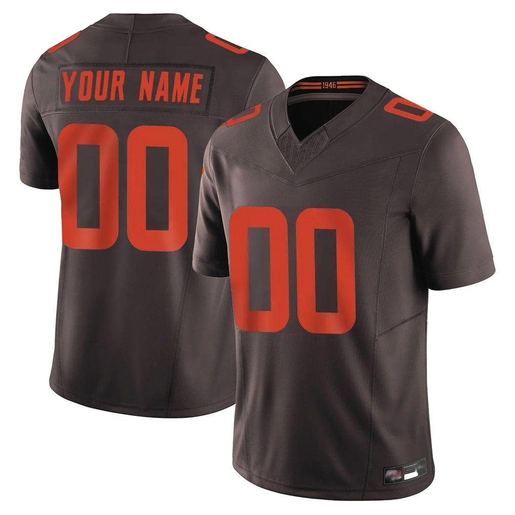 harde Custom C.Browns Brown Limited Vapor F.U.S.E. Alternate Game Any Name & Numbers Stitched Jerseys