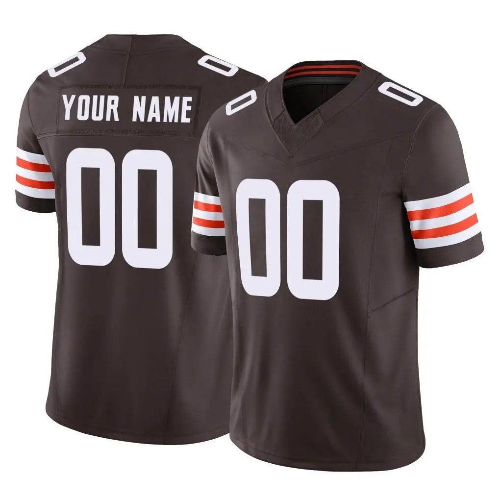 harde Custom C.Browns Brown Vapor F.U.S.E. Limited Home Game Any Name & Numbers Stitched Jerseys