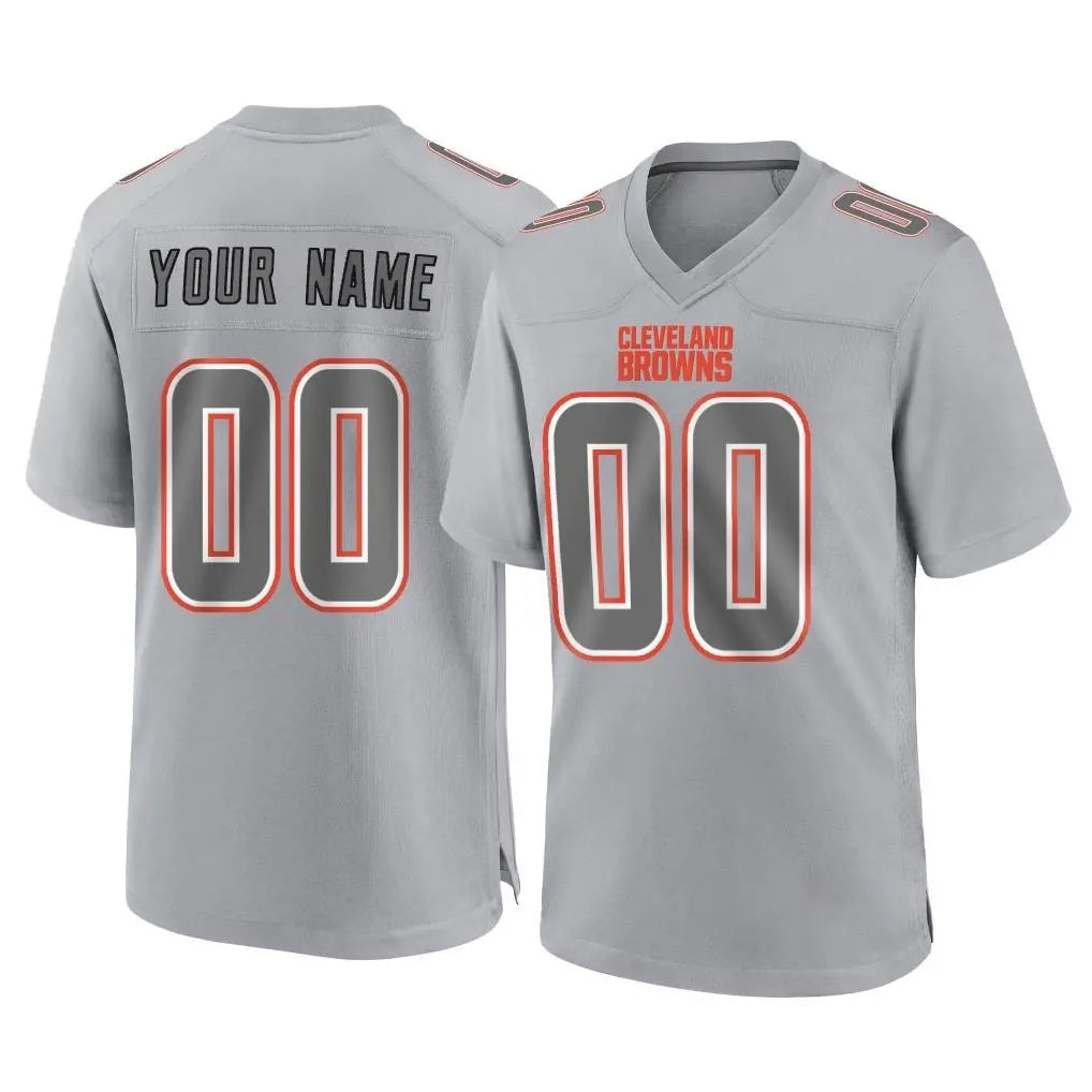 harde Custom C.Browns Gray Atmosphere Fashion Game Any Name & Numbers Stitched Jerseys