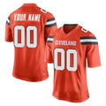 harde Custom C.Browns Orange Vapor Limited Home Game Any Name & Numbers Stitched Jerseys