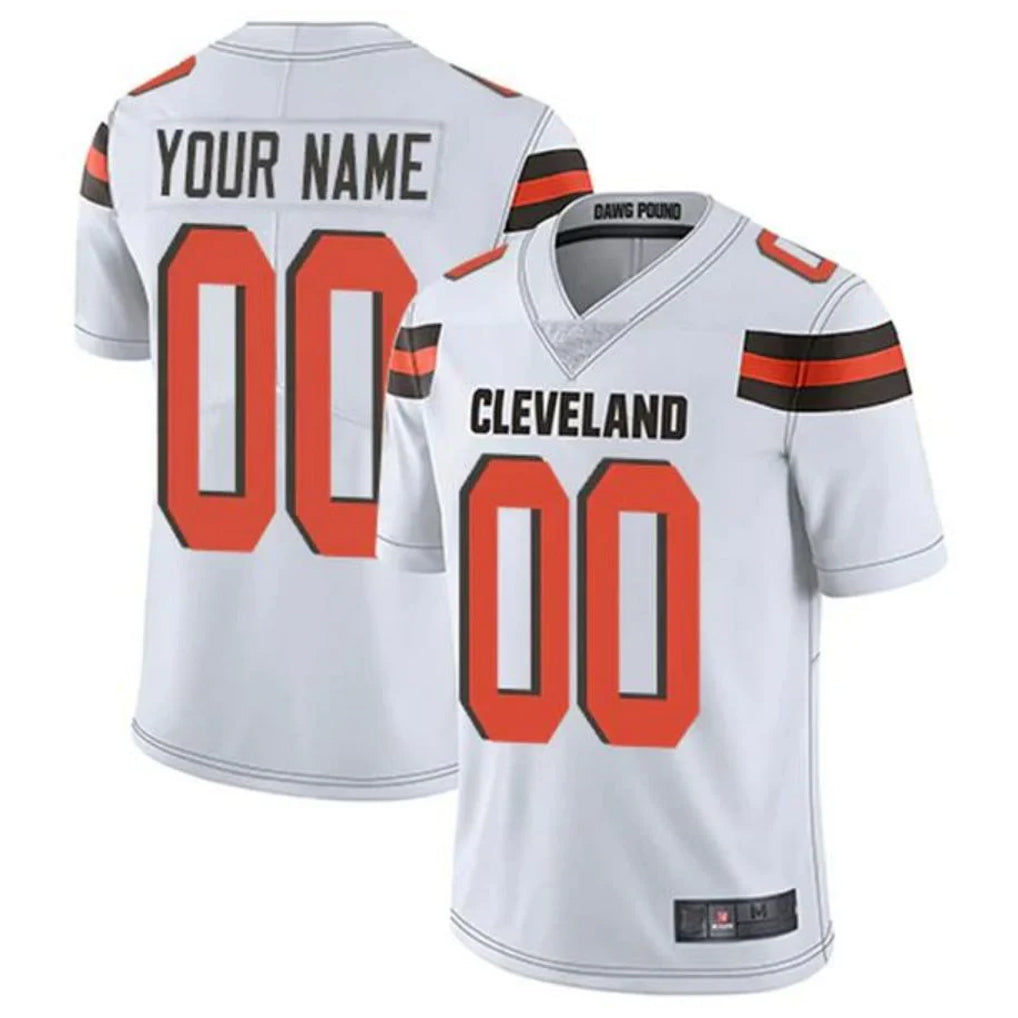 harde Custom C.Browns White Alternate Vapor Untouchable Limited Home Game Any Name & Numbers Stitched Jerseys
