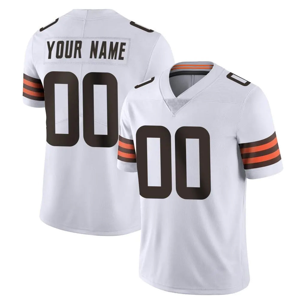 harde Custom C.Browns White Vapor Untouchable Limited Home Game Any Name & Numbers Stitched Jerseys