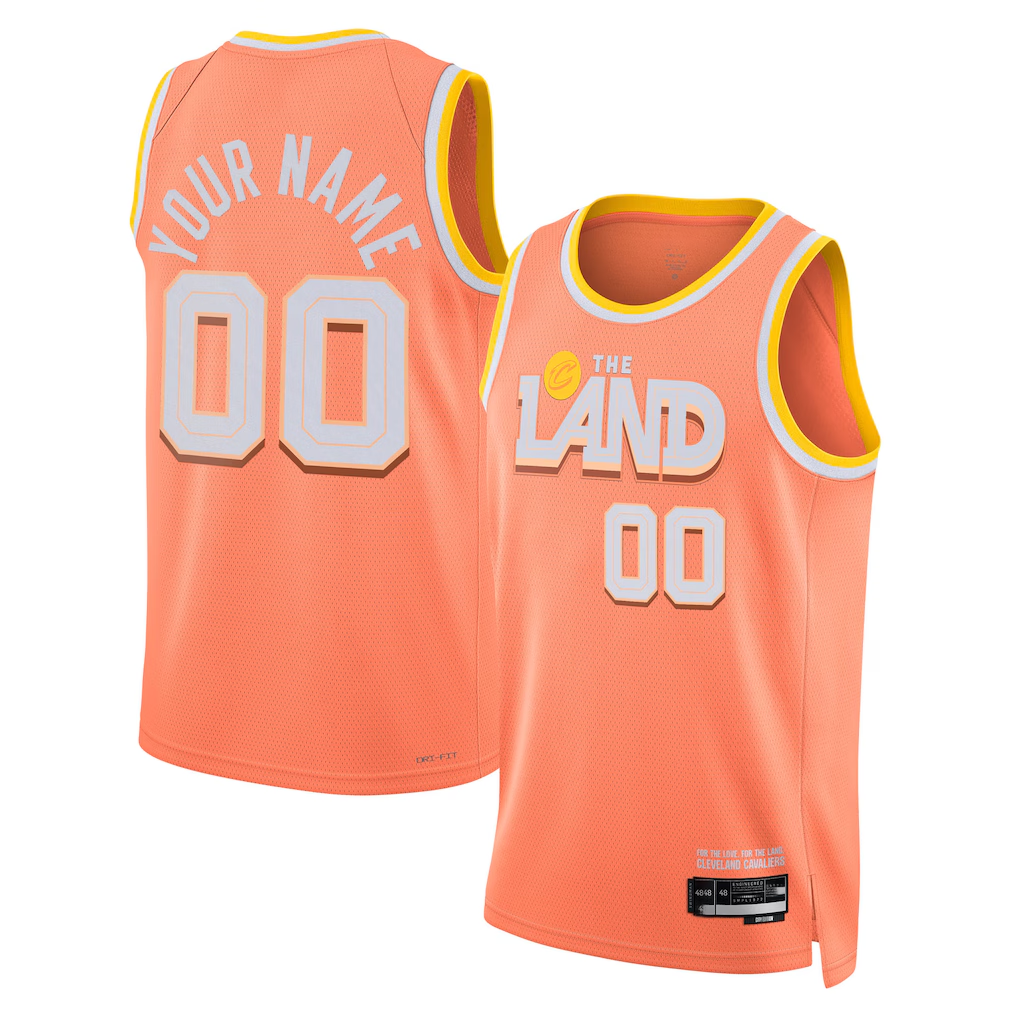 harde Custom C.Cavaliers Orange 202526 City Edition Swingman Jerseys