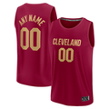 harde Custom C.Cavaliers Wine Fast Break Jerseys - Icon Edition