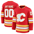 harde Custom C.Flames Red Home Premium Jerseys