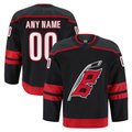 harde Custom C.Hurricanes Black Home Authentic Pro Stitched Jerseys
