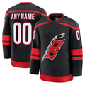 harde Custom C.Hurricanes Black Home Premium Stitched Jerseys