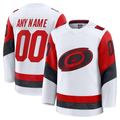 harde Custom C.Hurricanes White Away Premium Stitched Jerseys