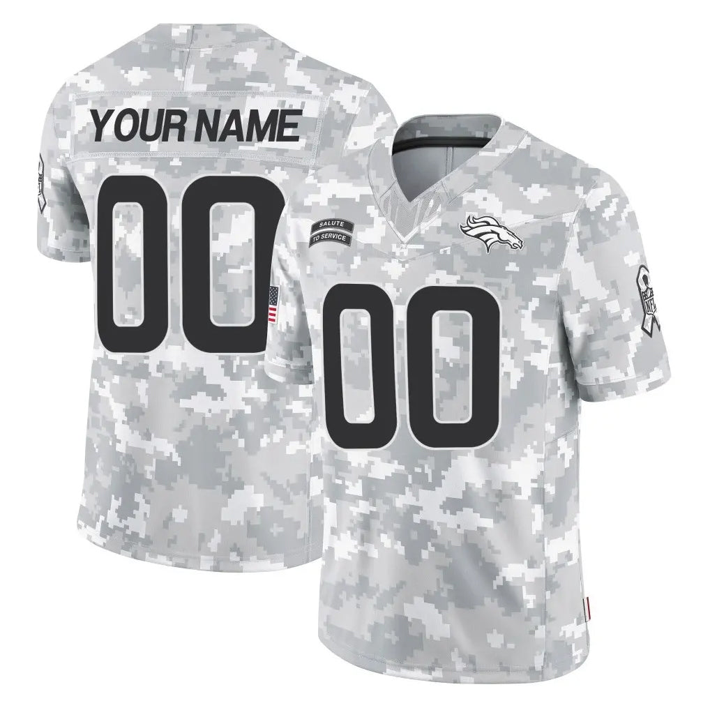 harde Custom D.Broncos Arctic Camo Salute To Service Limited Any Name & Numbers Stitched Jerseys