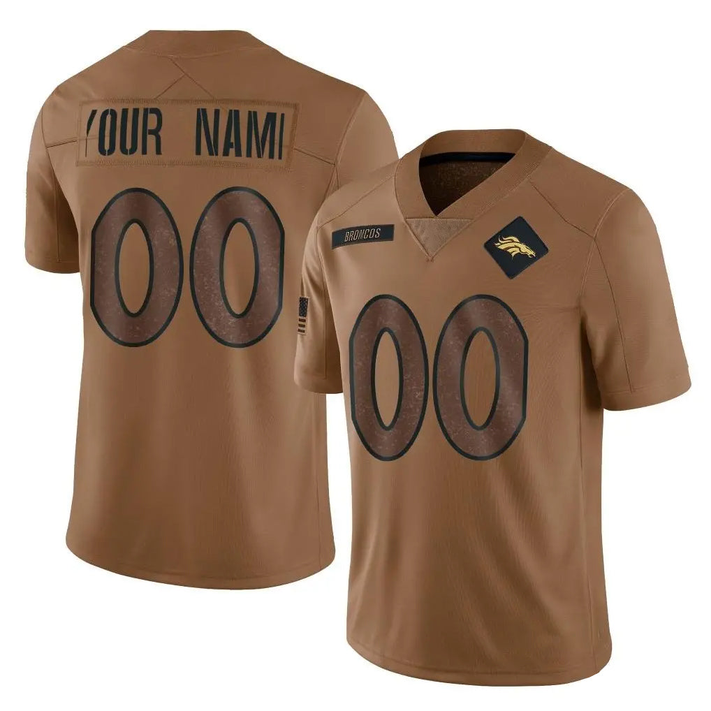 harde Custom D.Broncos Brown Salute To Service Limited Any Name & Numbers Stitched Jerseys