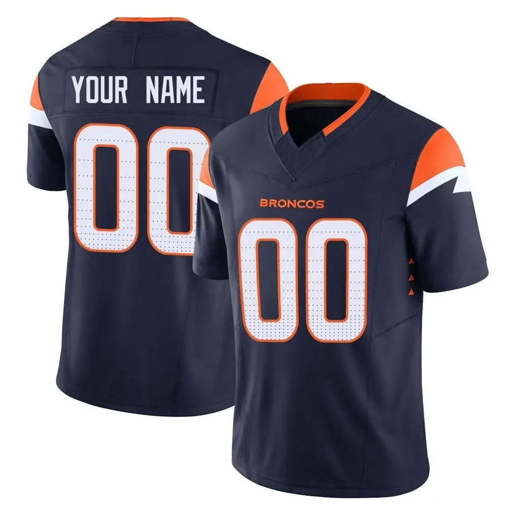 harde Custom D.Broncos Navy Limited Vapor F.U.S.E. Home Game Any Name & Numbers Stitched Jerseys