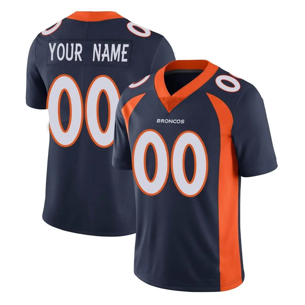 harde Custom D.Broncos Navy Vapor Untouchable Limited Game Any Name & Numbers Stitched Jerseys