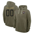 harde Custom D.Broncos Olive Salute to Service Pullover Hoodies Limited Any Name & Numbers Stitched Jerseys