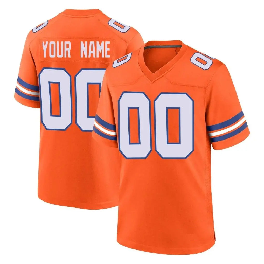 harde Custom D.Broncos Orange Alternate Collection Throwback Game Any Name & Numbers Stitched Jerseys