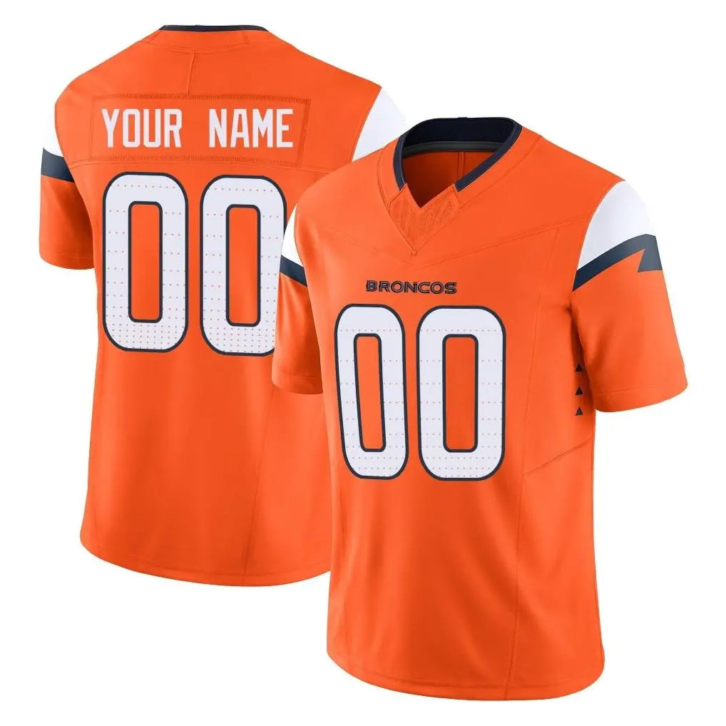 harde Custom D.Broncos Orange Vapor F.U.S.E. Limited Home Game Any Name & Numbers Stitched Jerseys