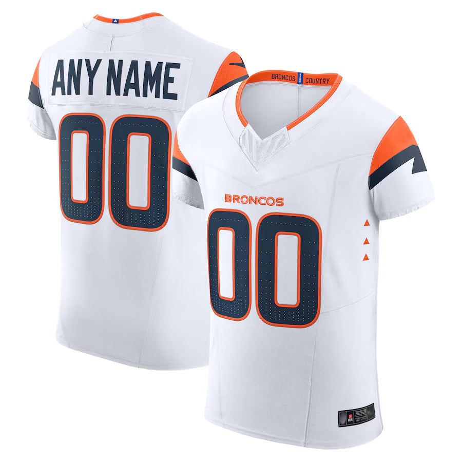 harde Custom D.Broncos Vapor F.U.S.E. Elite White Stitched Jerseys