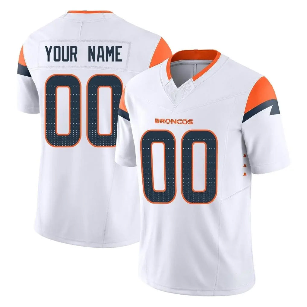 harde Custom D.Broncos White Limited Vapor F.U.S.E. Home Game Any Name & Numbers Stitched Jerseys