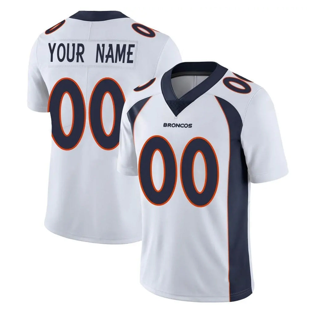 harde Custom D.Broncos White Vapor Untouchable Limited Home Game Any Name & Numbers Stitched Jerseys