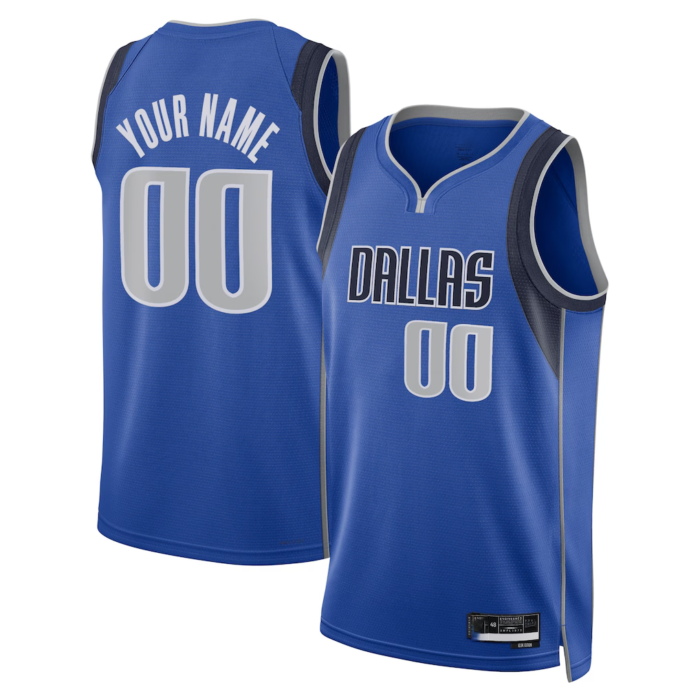 harde Custom D.Mavericks Blue Swingman Jerseys - Icon Edition