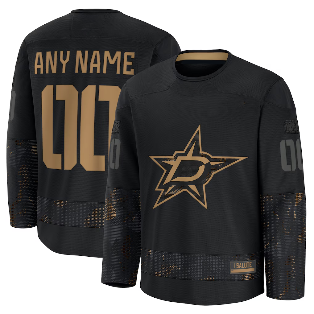 harde Custom D.Stars Black 2024 Military Appreciation Practice Jerseys