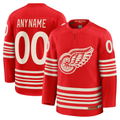 harde Custom D.Red wings Red Centennial Premium Jerseys