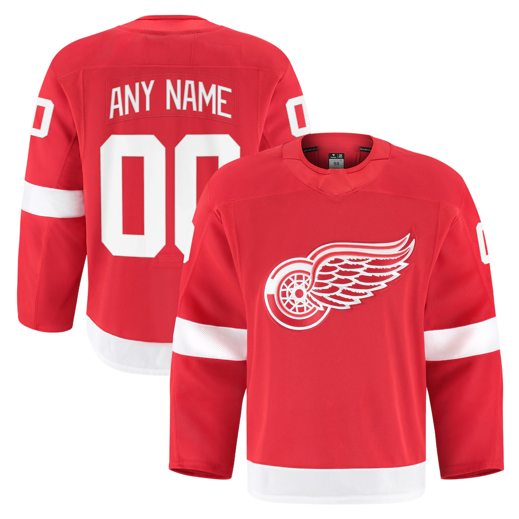 harde Custom D.Red wings Red Home Authentic Pro Jerseys