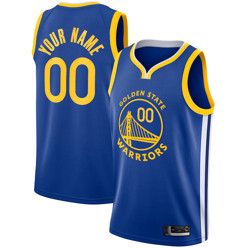 harde Custom G.State Warriors Royal 2019-20 Swingman Jerseys - Icon