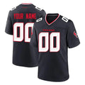 harde Custom H.Texans Navy Team Home Game Any Name & Numbers Stitched Jerseys