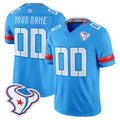 harde Custom H.Texans Rivalries Blue Jersey - All Stitched