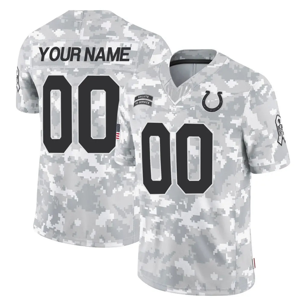 harde Custom IN.Colts Arctic Camo Salute To Service Limited Game Any Name & Numbers Stitched Jerseys