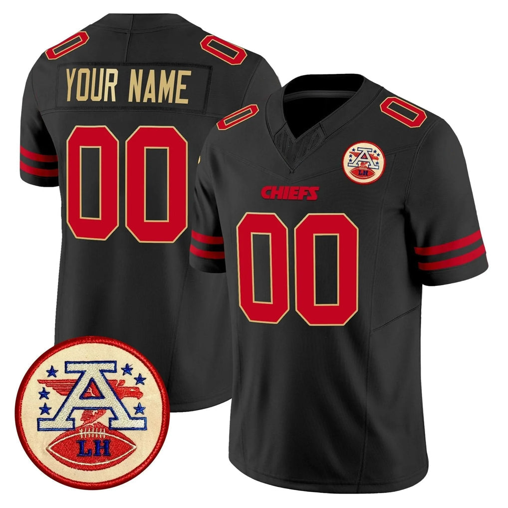 harde Custom KC.Chiefs Black Limited Vapor F.U.S.E. Home Game Any Name & Numbers Stitched Jerseys