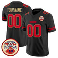 harde Custom KC.Chiefs Black Limited Vapor F.U.S.E. Home Game Any Name & Numbers Stitched Jerseys